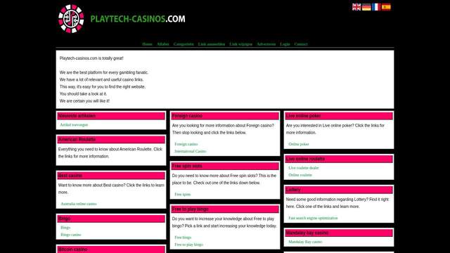 Playtech Casinos casino screenshot